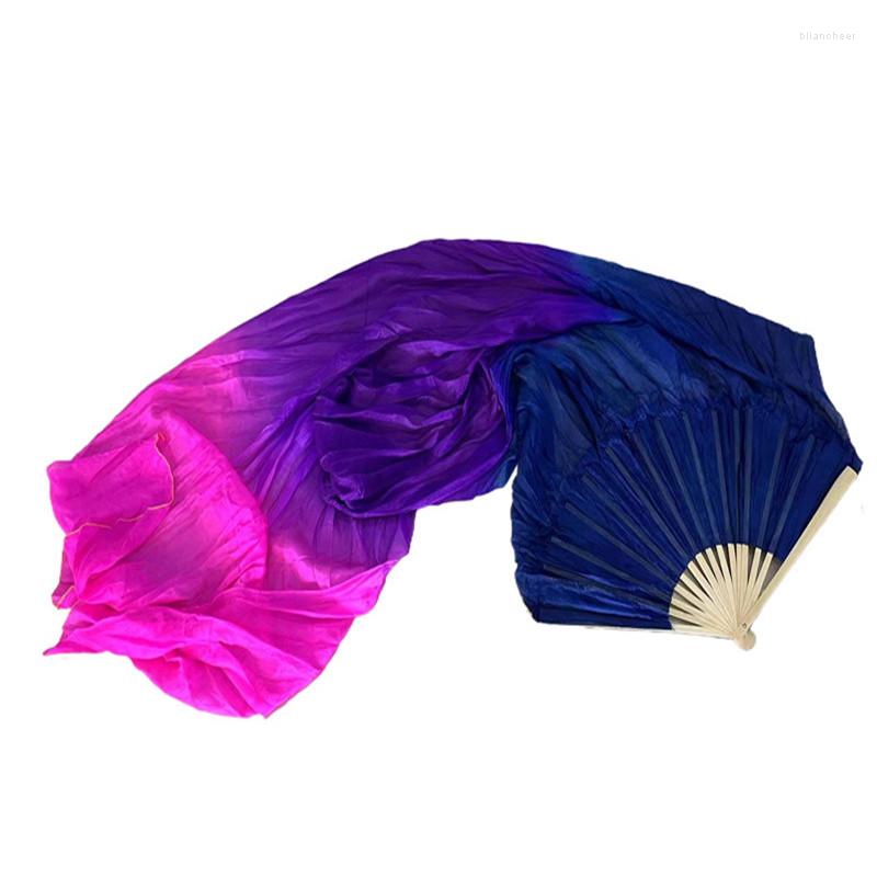 Stage Wear Professional Silk Veil Christian Dance Worship Fan Pairs Vuxna Tävling Rekvisita Bellydance Performance Costume 1.8m