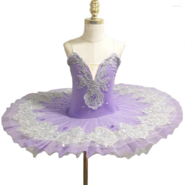 Stage Wear Purple Ballet Tutu Jupes Costumes de performance de danse du ventre pour enfants adultes