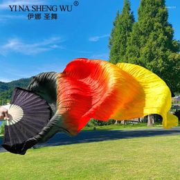 Portez de vrais voiles de ventilateur de soie pour la danse du ventre bambou-ribs pliant le gradient chinois à la main