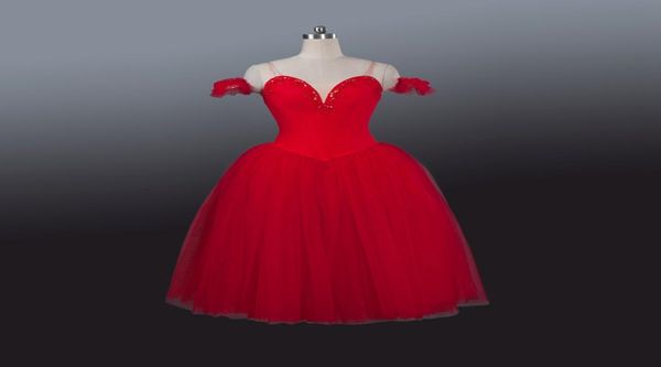 Jobe de tutu romantique de ballet rouge.