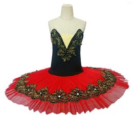 Stage Draag Red Ballet Tutu Rokken Sling voor meisjes Kostuum Baby Professional Belly Dance Dress Cleren