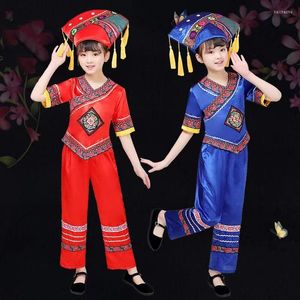Stage Wear Costumes de minorité chinoise rouge pour femmes Costume de danse nationale Festival Année Vêtements