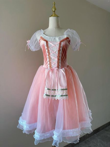 Stage Wear Costume de ballet romantique Jupe tutu professionnelle Tulle Robe de danse Danse Filles Femmes Enfant Adulte