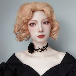 Stage Wear Rose Vintage Sangle Réglable Collier Ras Du Cou Collier Gothique Femme Collier Vampire