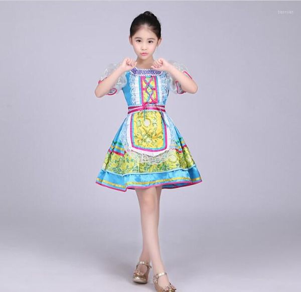 Stage Wear Costumes nationaux russes Enfants modernes Dance Princess Dress