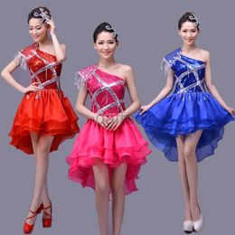 Stage Wear Sequins Female Suits Festival Modern Jazz Dance DS Stage -kostuumzanger Team Dancer Prom Show Performance Clothing D240425