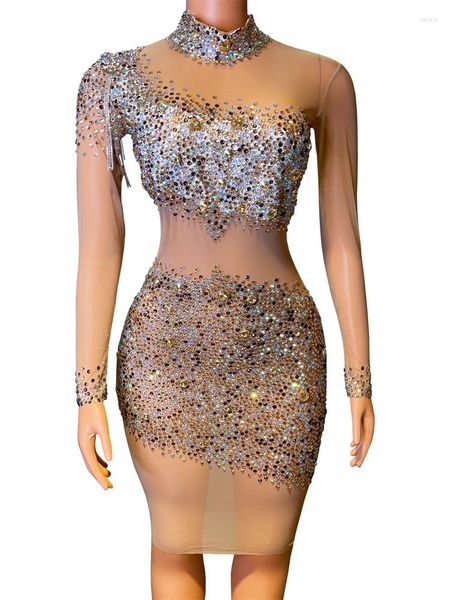 Vêtements de scène Sexy Bling soirée salopette bal fête anniversaire Club Costume moulante discothèque danse tenue spectacle 2023