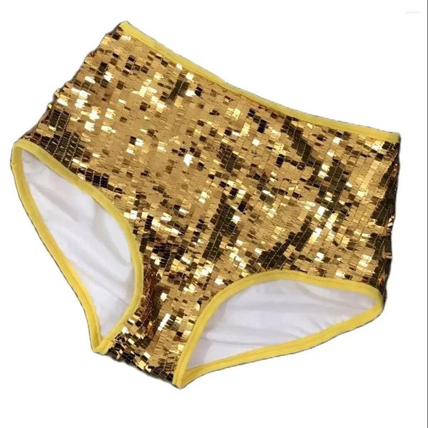 Stage Wear Sexy Discothèque Bar Chanteur Gogo Dance Team Lead Costume Effet Super Brillant Pièce Dans Le Sac De Taille Short De Hanche