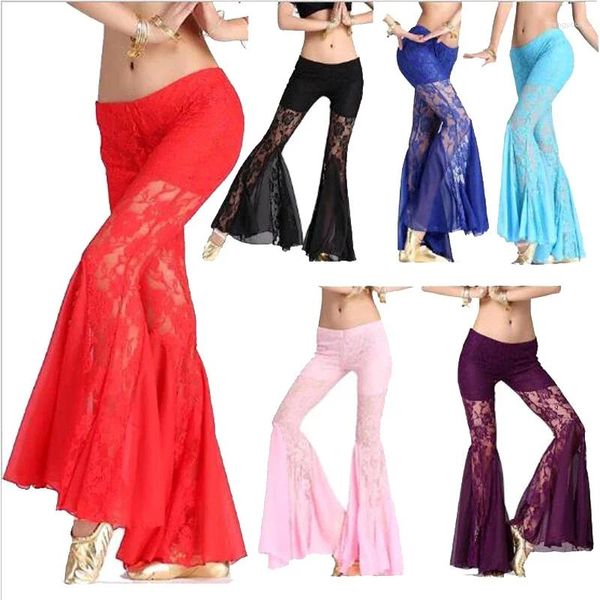 Stage Wear Sexy Professional Femmes Pantalons de danse du ventre Dentelle Bollywood Costumes Tribal