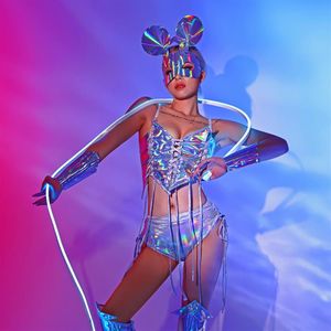 Stage Wear Sexy Vrouwen Uitvoeren Avond DJ Gogo Dance Kostuums Pak Zangers Pole Bar Dancer Outfits246w