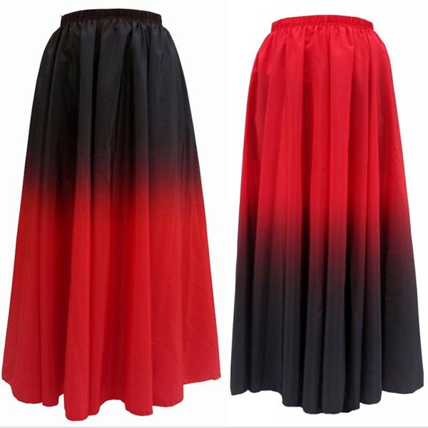 Desgaste de la etapa España Flamenco Dance Performer Vestidos para mujeres Performance Dancing Faldas 360/540/720 Grados Disfraces Vestido femenino