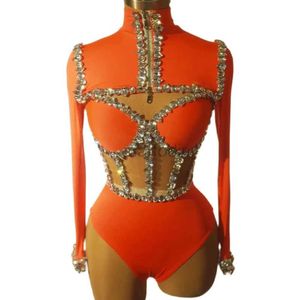 Wearging Sparkly Diamonds Bodys For Women Performance Performance Costume de danse chanteuse Dancer Dancer Wear Tenue de danse de pole de pole D240425