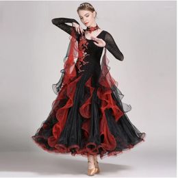 Vêtements de scène vêtements de danse de salon Standard robes de concours de danse Costumes de Tango robe Foxtrot valse Rumba