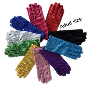 Gants de poignet à paillettes extensibles, chapeau de Jazz, nœud papillon pour fête, événement, enfants, adultes, unisexe, mariage, Costume de mariée, Cosplay