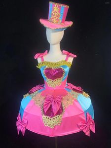 Stage Wear Sweet Girl Cake Robe Jolie Business Centre Commercial Ouverture Paradise Costume Party Show Outfit