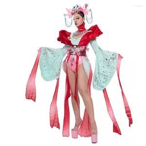 Stage Wear Technologie Sens Costume de danse de style chinois Adulte Femmes Gogo Dance Vêtements Clubwear Festival Carnaval Outfit VDB7846