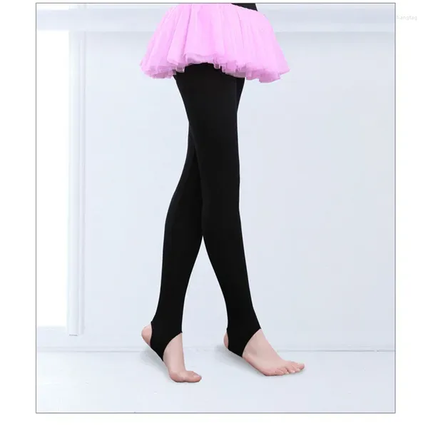 Etapa desgaste adolescente niñas estribo medias pantyhose bailarina medias danza polainas para yoga gimnasia ballet pantalones