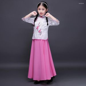 Stage Drag Top Rok Chinees Traditioneel kostuummeisje Hanfu Jurk Ancient Ming Princess Clothing Folk Cosplay 89