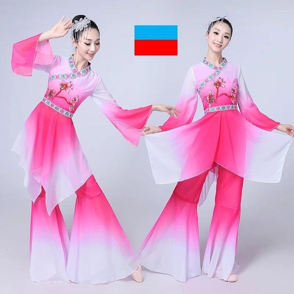 Stage Wear Costume de danse folklorique traditionnelle chinoise pour femme Costumes enfants Yangko fille enfants femmes Yangge vêtements anciens