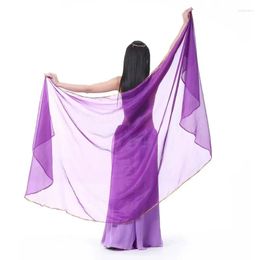 Stage Wear Veils Lichte zijde Belly Dance Hand gegooid sjaalsjaal Veil 250 120 cm volwassenen Performance 13 kleur