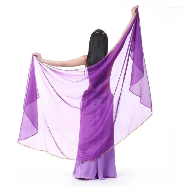 Veaux d'usure de scène Light Silk Dance Dance Hand jetée Scarf Châle Veil 250 120cm Adults Performance 13 Color