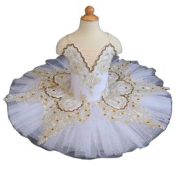 Stage Wear Blanc Pancake Ballet Tutu Professionnel Adultes Swan Lake Robe Femmes Costumes De Danse Ballerine Fête