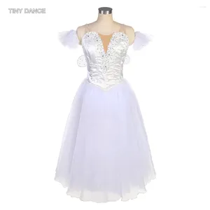 Stage Wear Blanc Professionnel Romantique Ballet Danse Tutu Filles Adultes Personnalisé Ballerine Costume Robe De Danse Avec Crochet Réglable Dos