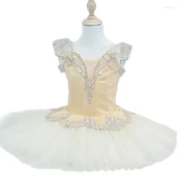 Stage Wear Blanc Professionnel Tutu Lake Costume Robe de ballet de haute qualité Fermer le panneau pour enfants pour les filles