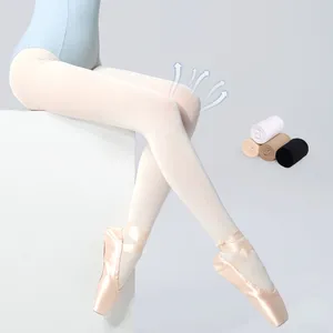 Stage Draag Groothandel Ballet Panty 60D Antibacteriële vocht Wicking Dance Sokken voor Toddler Girls Vrouw naadloze panty -kous