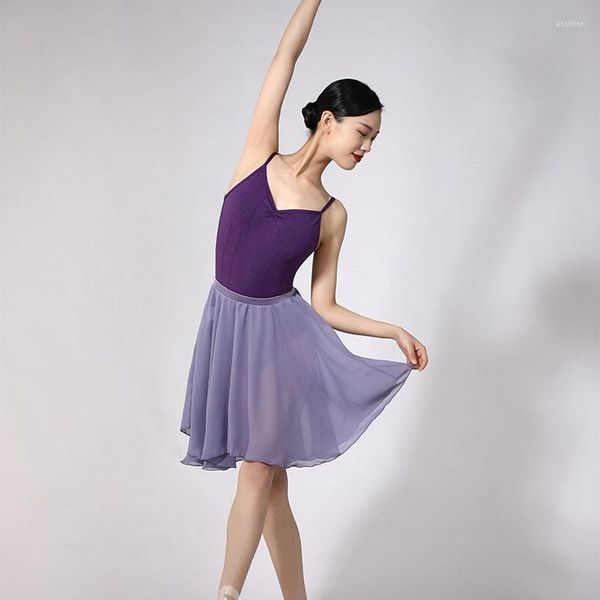 Vêtements de scène femme Ballet jupes danse Tutu robe Tulle jupe adulte gymnastique Costumes respirant gaze ballerine