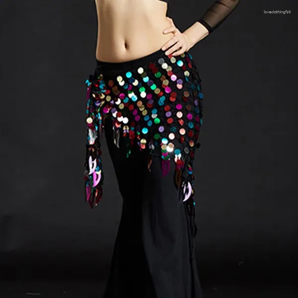 Portez des femmes costumes de danse de ventre bling fine paillettes sexy foulard