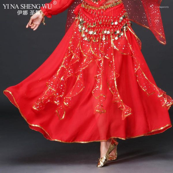 Vêtements de scène femmes danse du ventre Costume jupe 6 couleurs Bollywood Oriental danse du ventre egypte égyptien pour adulte