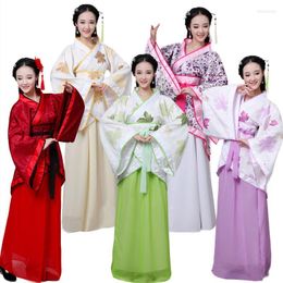 Vêtements de scène femmes chinois traditionnel Hanfu Costume dame danse folklorique vêtements femme robe nationale fête Cosplay tenue