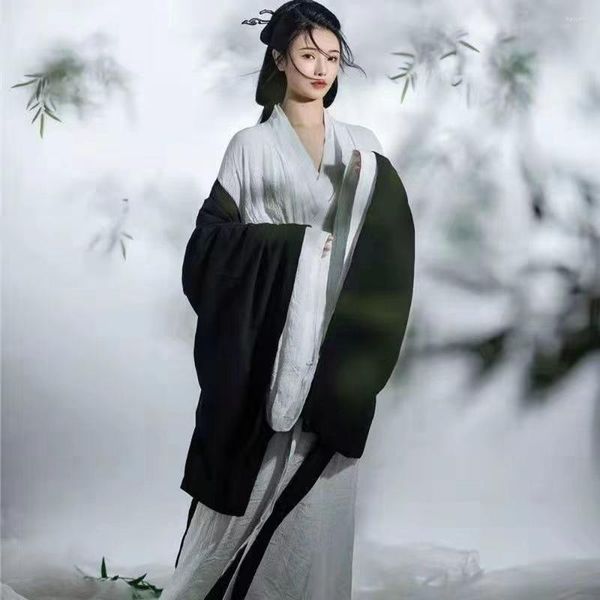Vêtements de scène femmes vert rouge noir et blanc Hanfu robe Costumes de danse orientale chinois traditionnel ancien Performance filles tenues