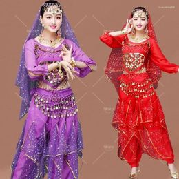 Stage Draag Women Performance Oriental Dance Costume Set Bollywood Belly Dancing Dessent Kleding Hoge kwaliteit India