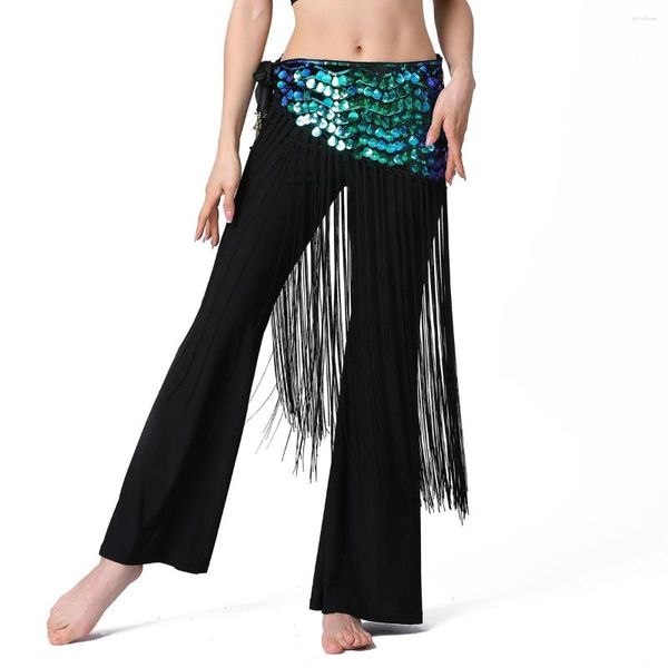 Wear Wear Women's Belly Dance Belt Taist Chain Triangle Hip Scarf Sequin Tassel