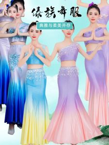STAGE WEMPS Dai Dance Performance Robe Feme Feme Test Test Test Adult Peacock Fishtail Suit