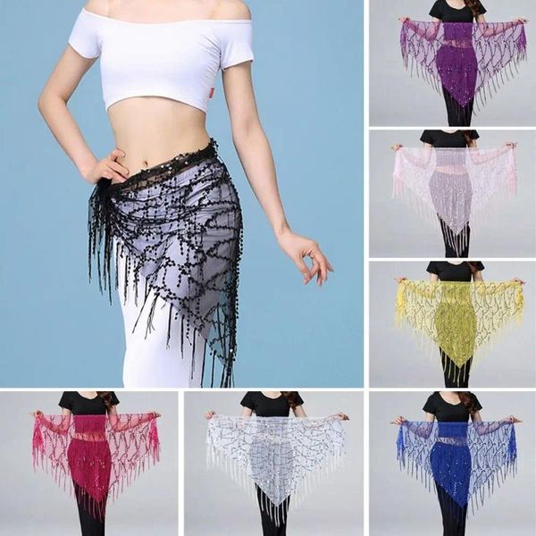 Stage Wear Women Tassels Show Distumes Dancer Falda Bufanda Hip Bird Belly Bancel Cadena de cintura de la cintura