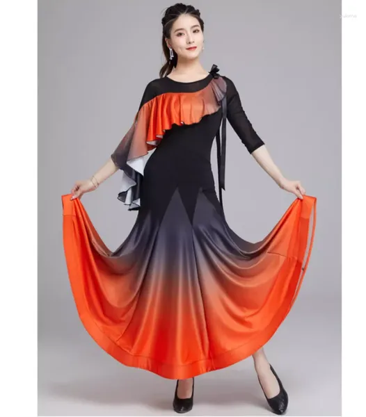 Stage Wear X2194 Robe de danse moderne Costume de danse de salle de bal latine Costume de valse Costumes de performance de pratique