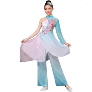 Vêtements de scène Yangko parapluie fan vêtements de danse Hanfu Festival vêtements ancien Costume chinois traditionnel Samba carnaval