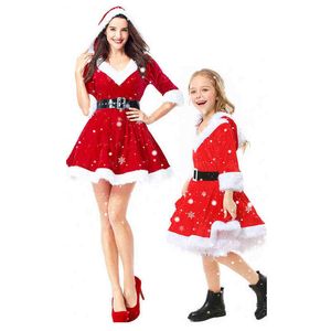 Stage Wear YesKigu Kerst Kinder Kinder Kleding Girl Jurk Cosplay Red Santaclaus One Piece Tutu Dress Come Child Festivals Party Jurken T220901