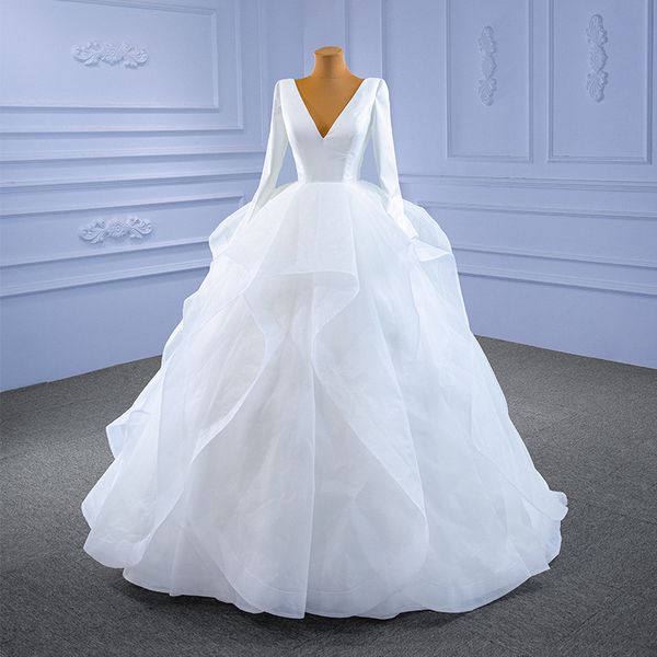 Manchas de vestidos de novia de mangas largas de mangas largas sexy para la novia para la novia encaje adornado bordado princesa princesa playa boho wed vestidos 403
