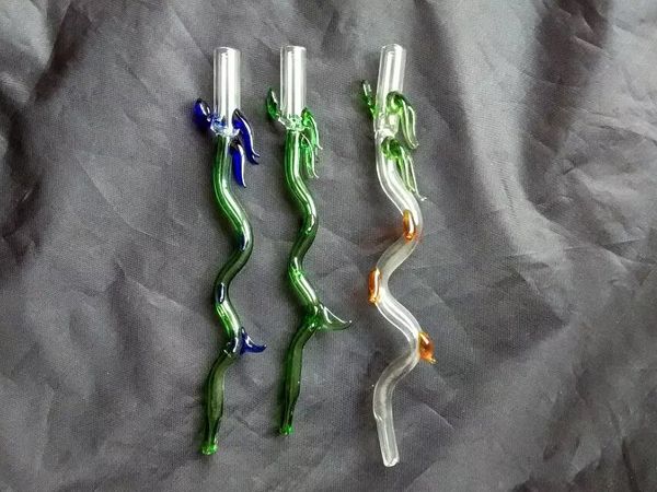 Buse en verre teinté --- gongs de pipe à fumer de narguilé en verre - plates-formes pétrolières bongs pipe à fumer de narguilé en verre - vap-vaporisateur
