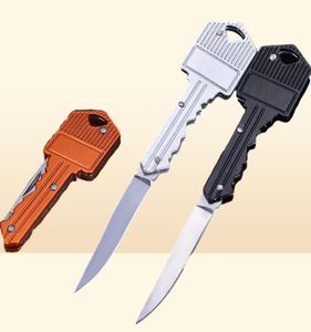 Anillos de llave de cuchillo plegable de acero inoxidable Keychains Mini Pocket Knives Outdoor Camping Tactical Combate Knifes Herramienta de supervivencia 8 Colo6052456