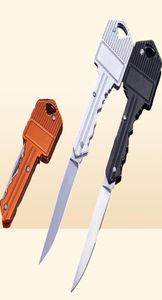 Couteau pliant en acier inoxydable porte-clés porte-clés Mini couteaux de poche Camping en plein air chasse couteaux de Combat tactiques outil de survie 8 Colo4468662
