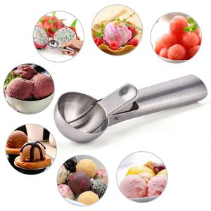 Stainless Ice Cream Scoop Small/Large Ice Cream Ball Maker Metal Melon Spoon Kitchen Accessories