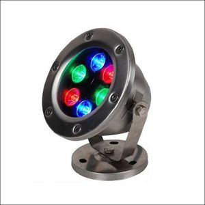 Lampe de paysage de lumière sous-marine en acier inoxydable LED RGB pour fontaine de piscine d'étang plaza lumière extérieure étanche IP68