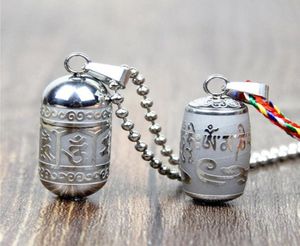 Om Mani Padme Hum de acero inoxidable, colgante que se puede abrir, medallón, collar con rueda de oración, mujeres, hombres, fiesta budista, Mantra, caja para cenizas, urna, botella, Jew6032964