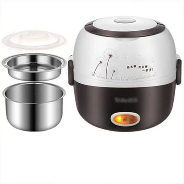 Acier Inoxydable 200V Électrique Bento Boîte À Lunch Cuisinière Isolation Chauffage Bureau École Pique-Nique Portable Récipient Alimentaire Réchauffeur SH190928