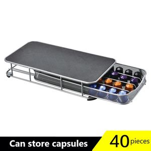 Rvs 40 Kopjes Nespresso Capsule Opbergrek Dispenser Organizer Machine Stand Coffeeware Keuken Accessoires Y11290K